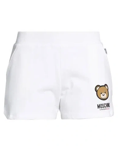 Moschino Woman Shorts & Bermuda Shorts White Size M Cotton, Elastane