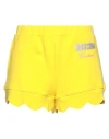 Moschino Woman Shorts & Bermuda Shorts Yellow Size 6 Cotton