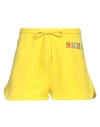 Moschino Woman Shorts & Bermuda Shorts Yellow Size 6 Organic Cotton