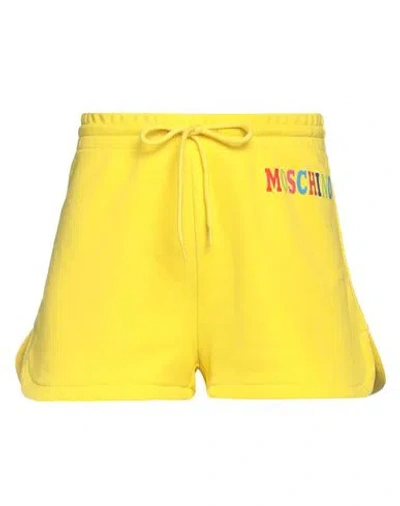 Moschino Woman Shorts & Bermuda Shorts Yellow Size 6 Organic Cotton