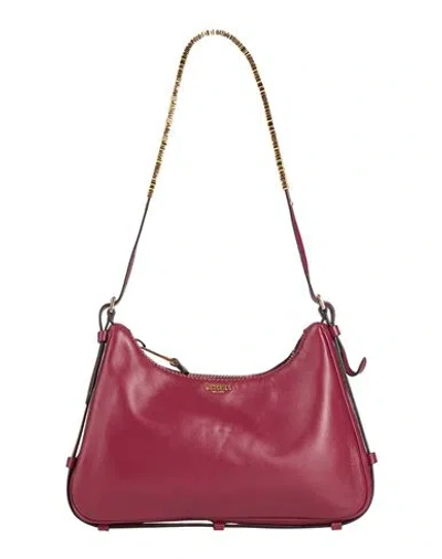 Moschino Woman Shoulder Bag Garnet Size - Leather In Red