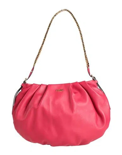 Moschino Woman Shoulder Bag Magenta Size - Leather