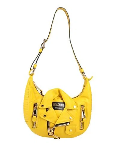 Moschino Woman Shoulder Bag Yellow Size - Leather In Red