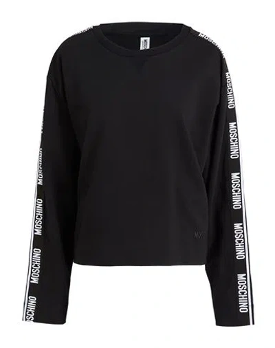 Moschino Woman Sleepwear Black Size L Cotton, Elastane