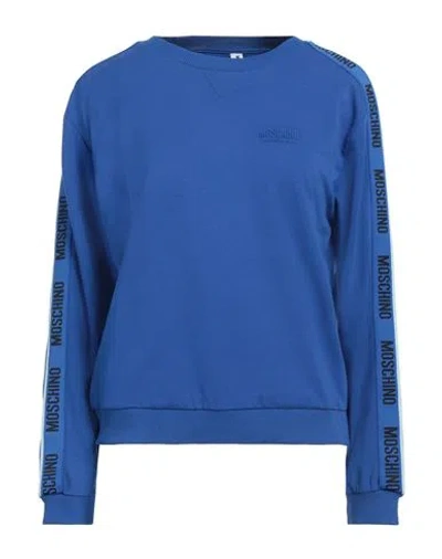 Moschino Woman Sleepwear Blue Size L Cotton, Elastane