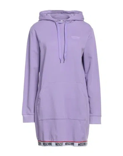 Moschino Woman Sleepwear Lilac Size M Cotton, Elastane In Purple