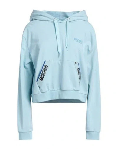 Moschino Woman Undershirt Sky Blue Size L Cotton, Elastane