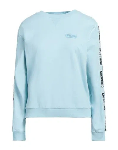 Moschino Woman Undershirt Sky Blue Size L Cotton, Elastane