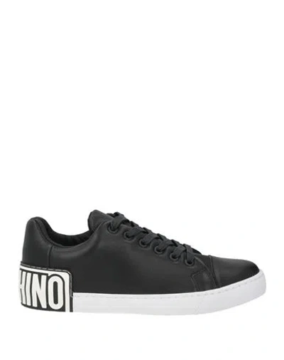 Moschino Woman Sneakers Black Size 6 Leather