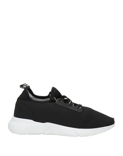 Moschino Woman Sneakers Black Size 9 Textile Fibers