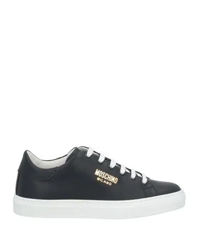 Moschino Woman Sneakers Black Size 7 Calfskin
