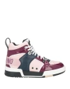 Moschino Streetball Asymmetrical High-top Sneakers In Pink