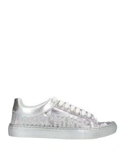 Moschino Woman Sneakers Transparent Size 8 Synthetic Material
