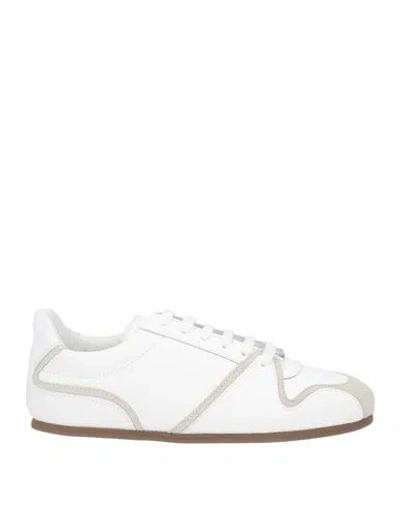 Moschino Woman Sneakers White Size 6 Calfskin