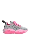 Moschino Woman Sneakers White Size 6 Textile Fibers