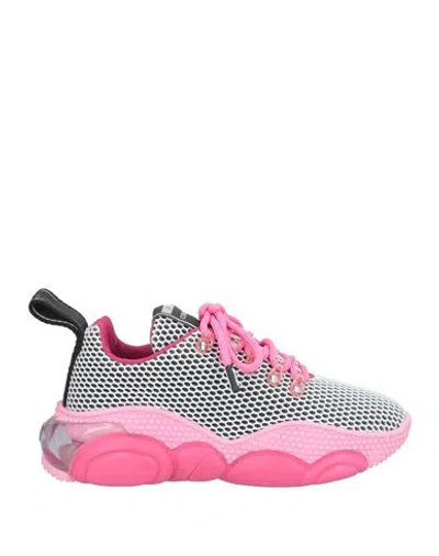 Moschino Woman Sneakers White Size 6 Textile Fibers