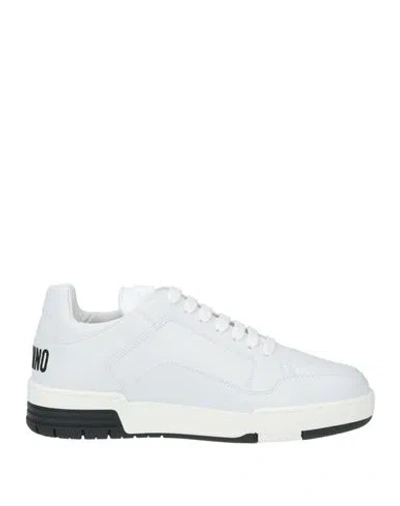 Moschino Woman Sneakers White Size 9 Synthetic Material