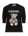 Moschino Woman Sweater Black Size 10 Cotton