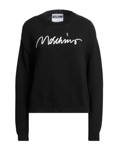 Moschino Woman Sweater Black Size 8 Cotton, Polyamide