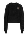 Moschino Crystal-embellished Brushed Knitted Sweater In Black