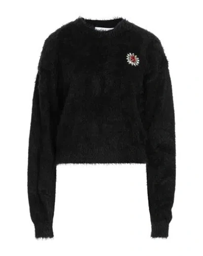 Moschino Woman Sweater Black Size 12 Polyamide, Elastane
