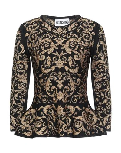 Moschino Couture Woman Sweater Black Size 12 Viscose, Polyester, Cupro