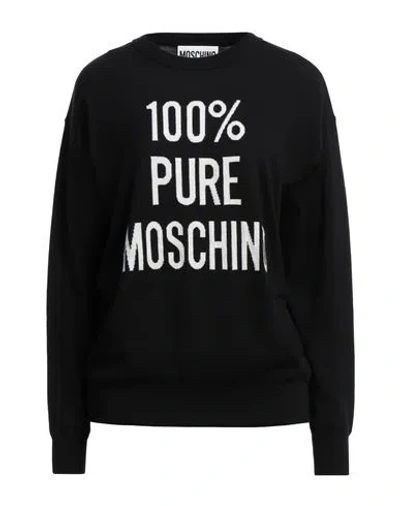 Moschino Woman Sweater Black Size L Virgin Wool