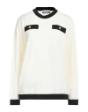 Moschino Couture Woman Sweater Cream Size M Virgin Wool, Polyamide, Elastane In White