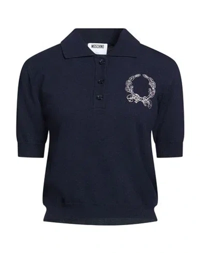Moschino Woman Sweater Midnight Blue Size 8 Wool, Polyamide, Viscose, Cashmere