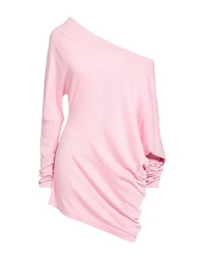 Moschino Woman Sweater Pink Size 12 Virgin Wool, Silk