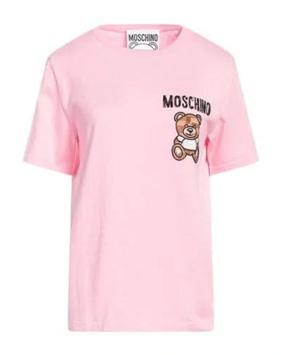 Moschino Woman Sweater Pink Size 8 Cotton, Polyamide, Elastane