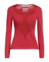 Moschino Woman Sweater Red Size 12 Viscose, Polyester In Red