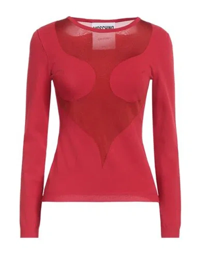Moschino Woman Sweater Red Size 12 Viscose, Polyester