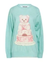 Moschino Couture Woman Sweater Sky Blue Size M Virgin Wool, Cupro, Polyester