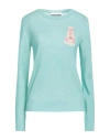 Moschino Woman Sweater Turquoise Size 10 Virgin Wool In Blue