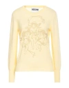 Moschino Woman Sweater Yellow Size 4 Virgin Wool In Yellow