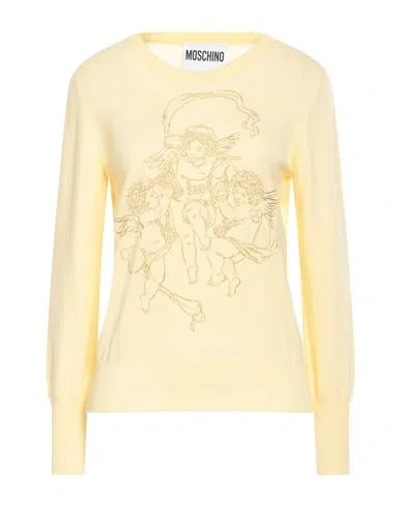 Moschino Woman Sweater Yellow Size 4 Virgin Wool