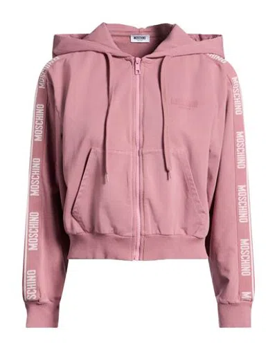 Moschino Woman Sweatshirt Antique Rose Size M Cotton, Elastane In Pink