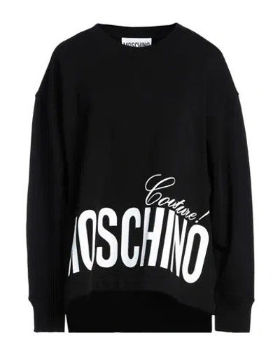 Moschino Woman Sweatshirt Black Size 10 Cotton In Gray