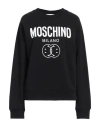 Moschino Woman Sweatshirt Black Size 10 Organic Cotton