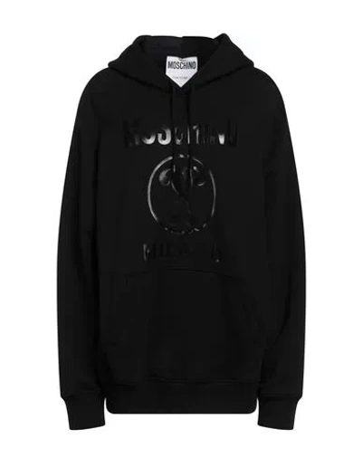 Moschino Woman Sweatshirt Black Size 12 Cotton