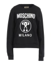 Moschino Woman Sweatshirt Black Size 12 Organic Cotton