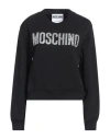 Moschino Woman Sweatshirt Black Size 10 Cotton