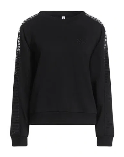 Moschino Swim Woman Sweatshirt Black Size M Cotton, Elastane