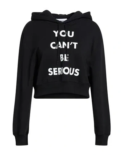 Moschino Woman Sweatshirt Black Size M Cotton