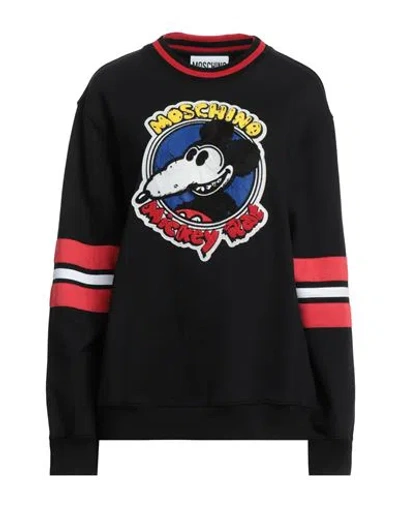 Moschino Woman Sweatshirt Black Size L Cotton