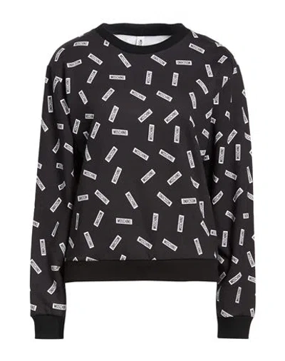 Moschino Woman Sweatshirt Black Size Xl Cotton