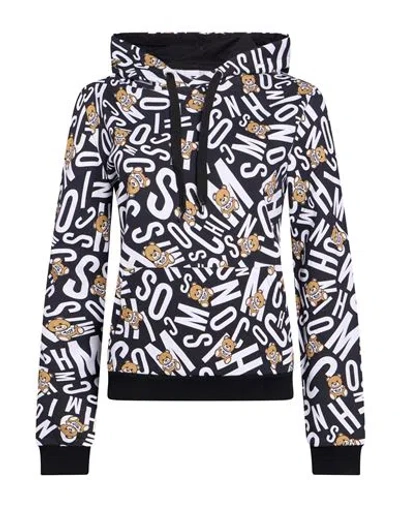 Moschino Woman Sweatshirt Black Size Xl Cotton