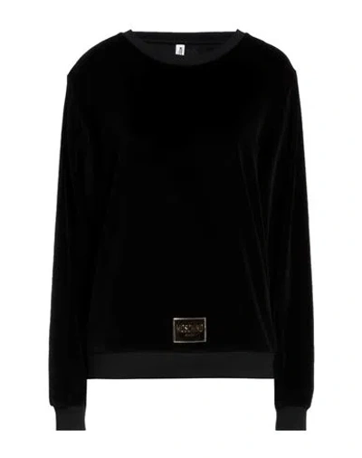 Moschino Woman Sweatshirt Black Size L Cotton, Polyester, Elastane