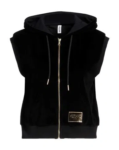 Moschino Woman Sweatshirt Black Size S Cotton, Polyester, Elastane